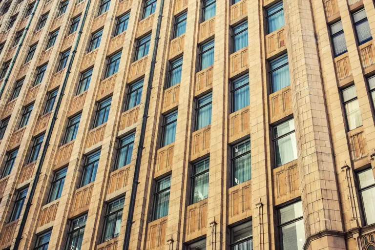 Multi-story commercial building facade — the kind of property recurring commercial pest programs cover in Lakeland FL